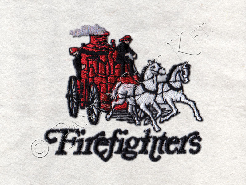 Firefighters feliratú hímzett címer.