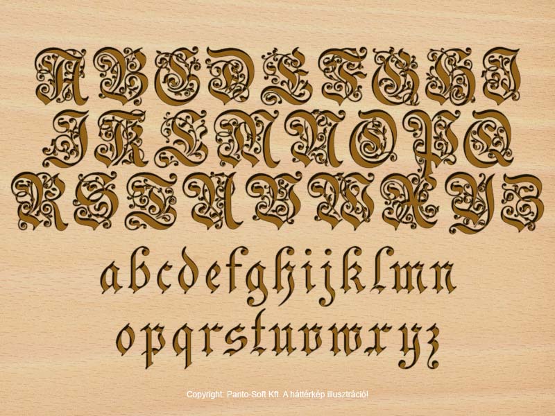arabic betűtípus gravírozáshoz