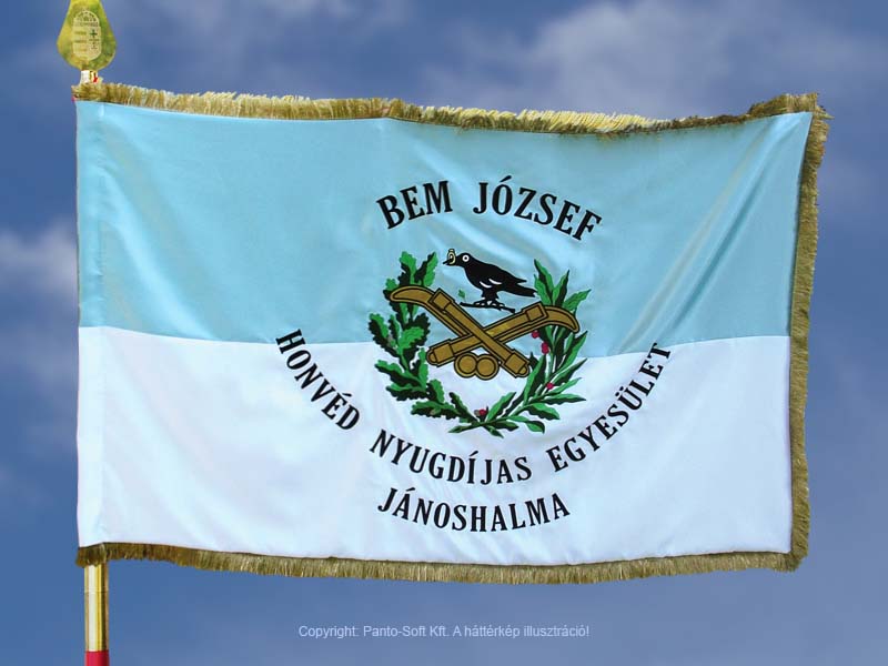 Bem József Honvéd Nyugdíjas Egyesület, Jánoshalma hímzett zászló