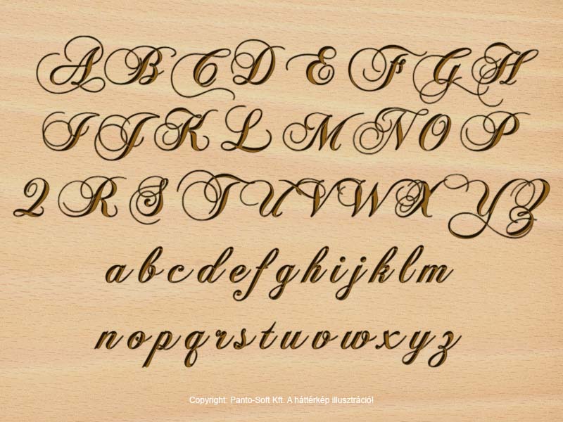 chopin script betűtípus gravírozáshoz